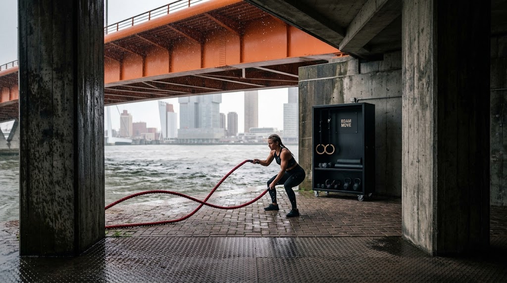Overdekt trainen bij neerslag